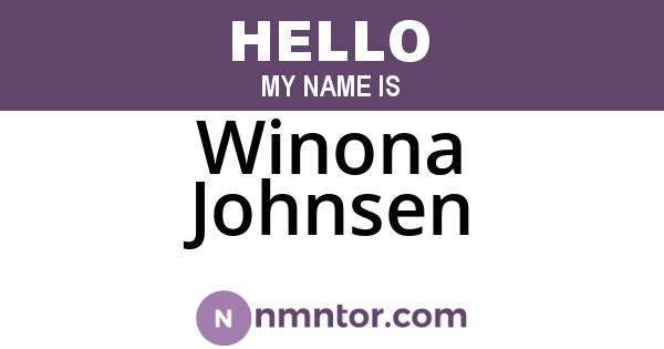 Winona Johnsen