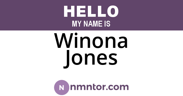 Winona Jones