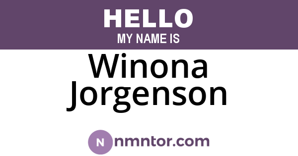 Winona Jorgenson