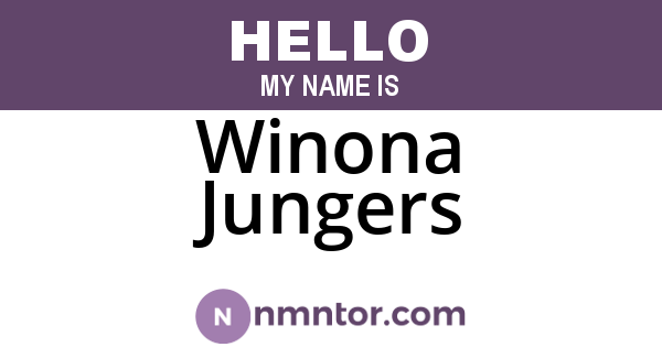 Winona Jungers