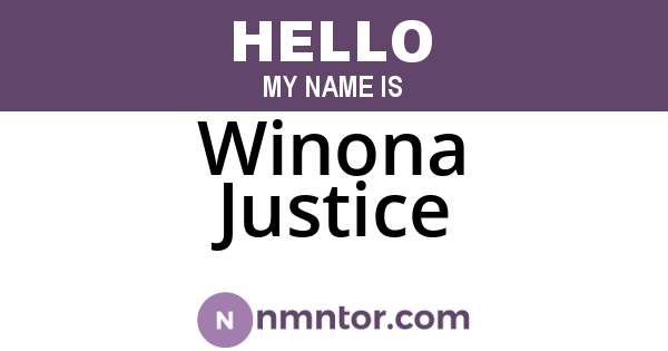 Winona Justice