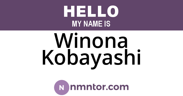 Winona Kobayashi
