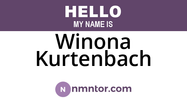 Winona Kurtenbach
