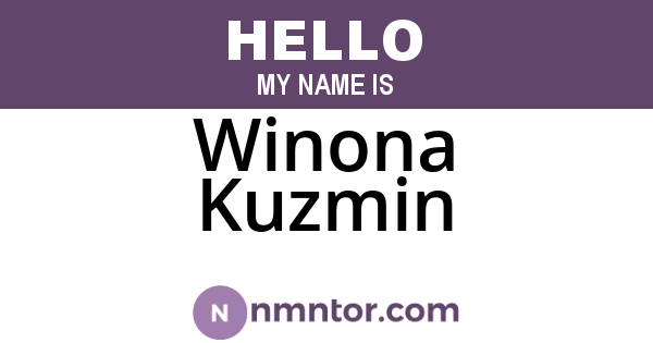 Winona Kuzmin