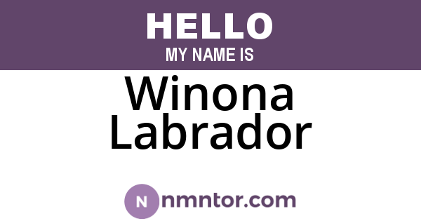 Winona Labrador