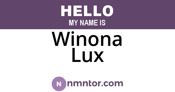 Winona Lux