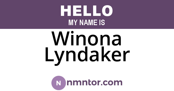 Winona Lyndaker