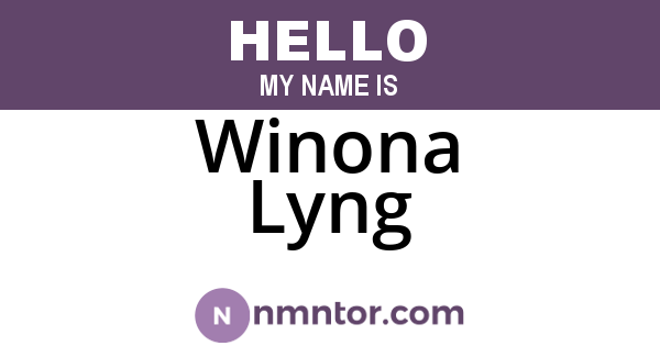 Winona Lyng