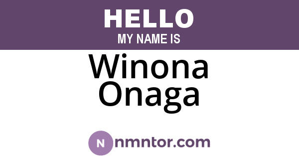 Winona Onaga