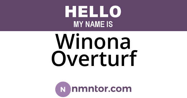 Winona Overturf