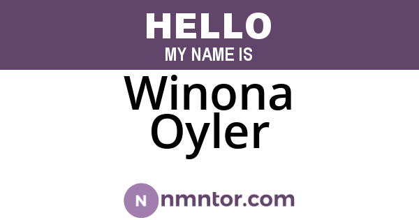 Winona Oyler