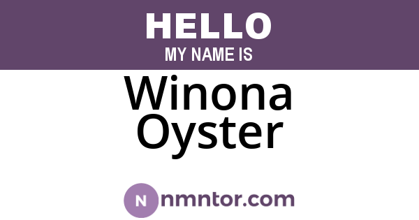Winona Oyster