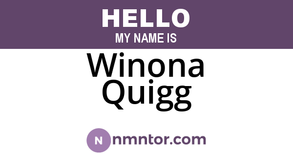 Winona Quigg