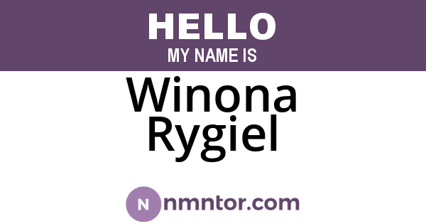 Winona Rygiel
