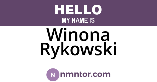Winona Rykowski