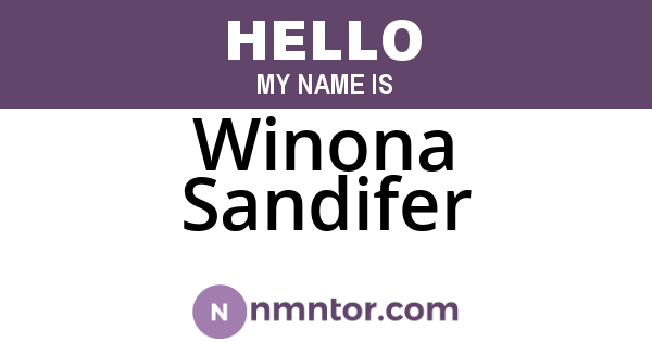 Winona Sandifer