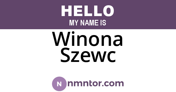 Winona Szewc
