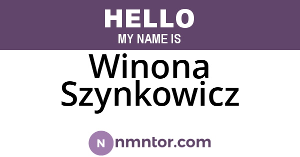 Winona Szynkowicz