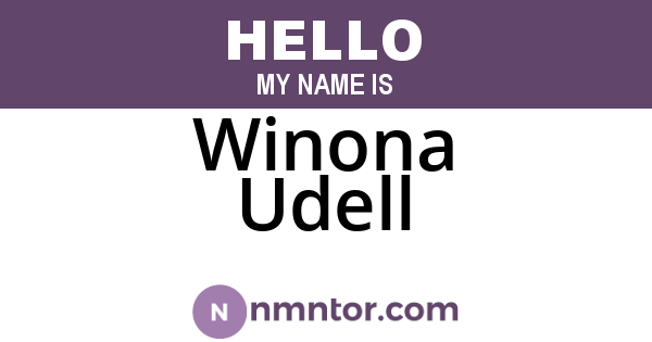 Winona Udell