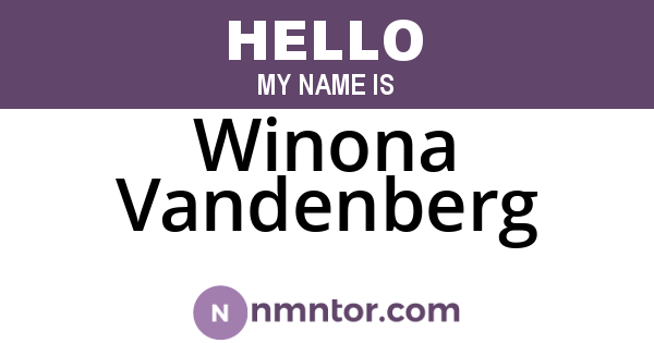 Winona Vandenberg