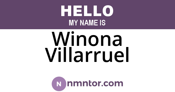 Winona Villarruel