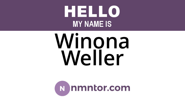 Winona Weller