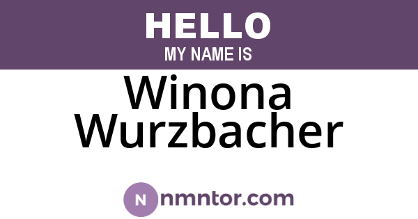 Winona Wurzbacher