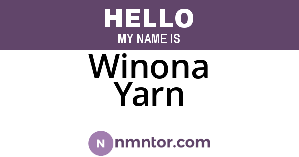 Winona Yarn