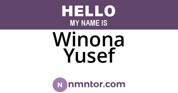 Winona Yusef