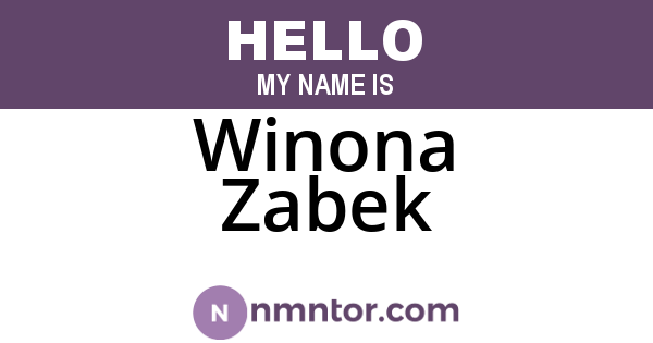 Winona Zabek