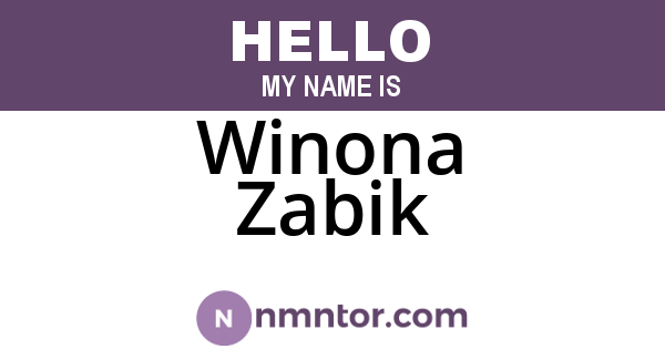 Winona Zabik