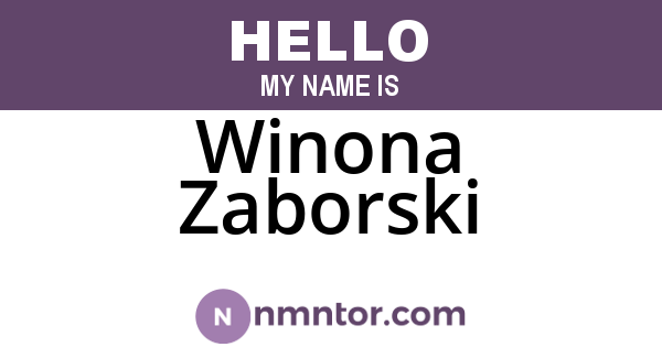 Winona Zaborski