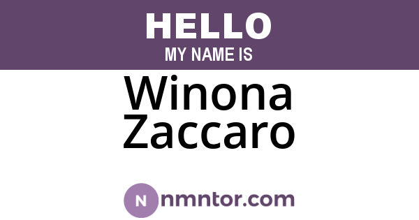 Winona Zaccaro