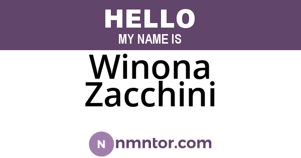 Winona Zacchini