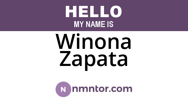 Winona Zapata