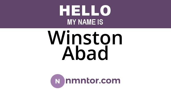 Winston Abad