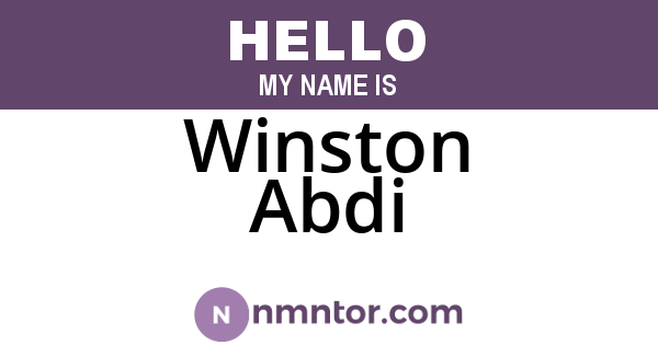 Winston Abdi
