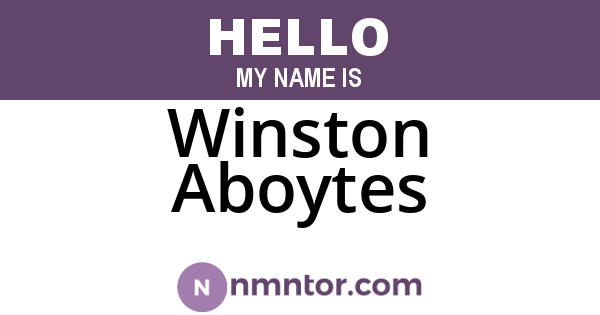 Winston Aboytes
