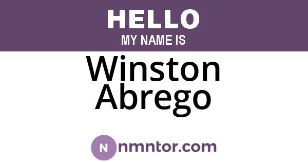 Winston Abrego