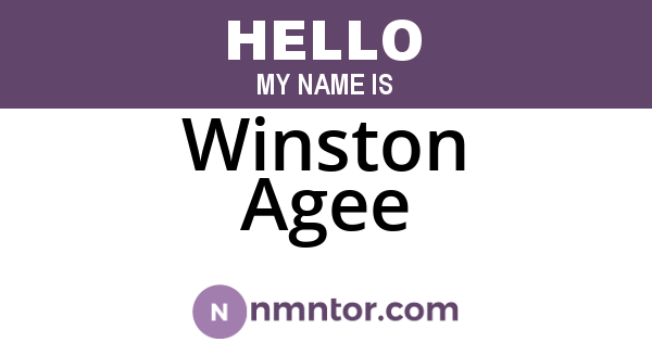 Winston Agee