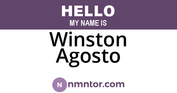 Winston Agosto