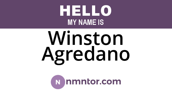 Winston Agredano