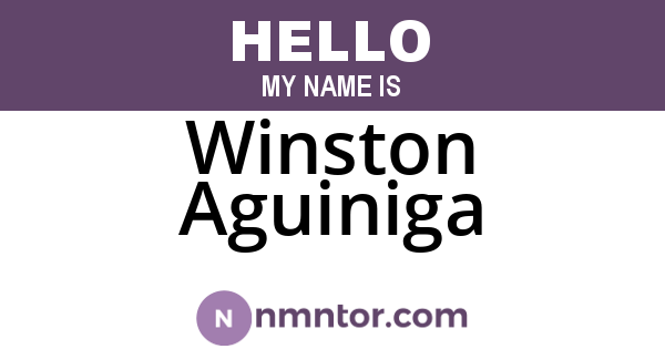 Winston Aguiniga