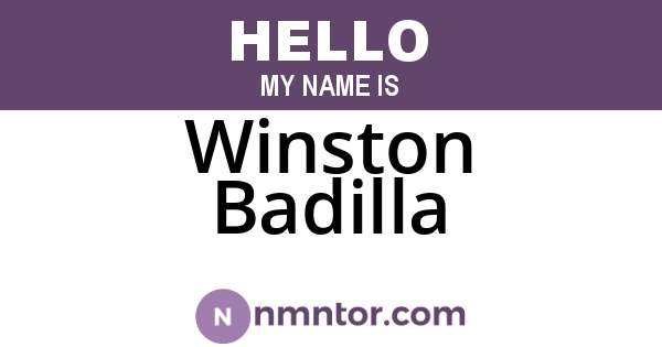 Winston Badilla