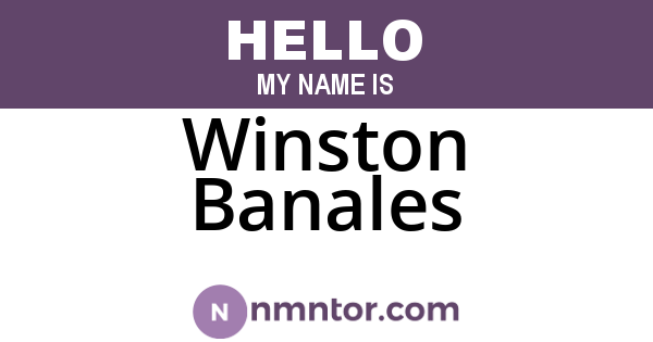 Winston Banales
