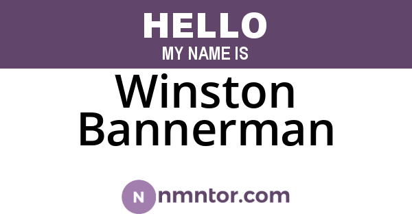 Winston Bannerman