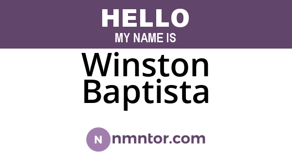 Winston Baptista