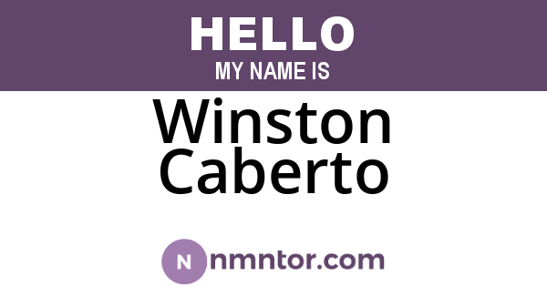 Winston Caberto
