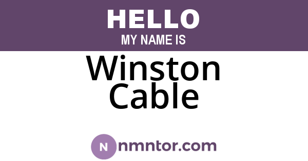 Winston Cable