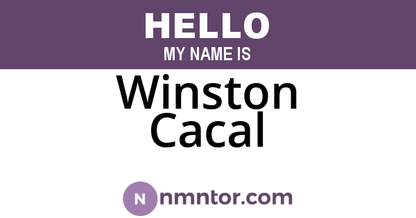 Winston Cacal